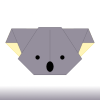 Origami Koala (Gezicht) 2