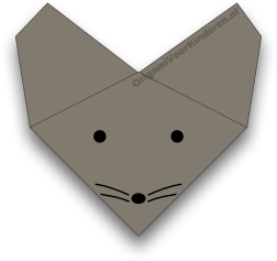 Origami Muis (Gezicht) 2
