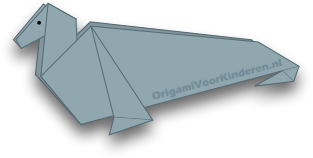 Origami Zeehond 1