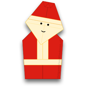 Origami Kerstman 3