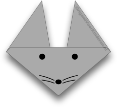 Origami Muis (Gezicht) 1